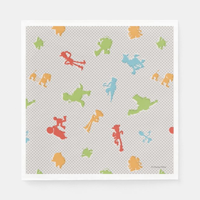 Toy Story 4 | Retro Toy Shape Toss Pattern Napkins (Front)