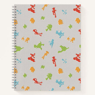 Toy Story 4   Retro Toy Shape Toss Pattern Notebook