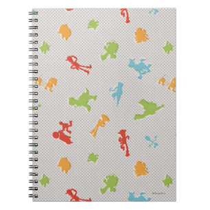 Toy Story 4 Retro Toy Shape Toss Pattern Notebook