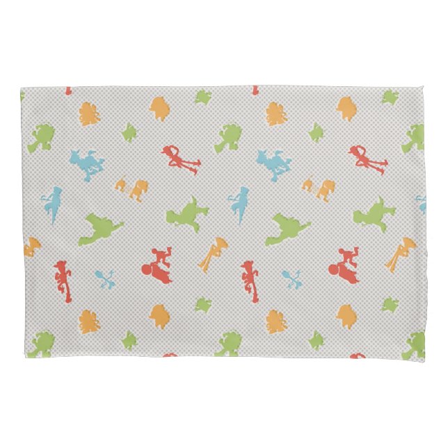 Toy Story 4 | Retro Toy Shape Toss Pattern Pillow Case (Front)