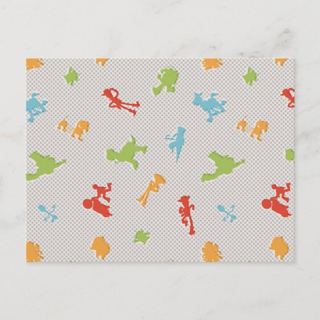 Toy Story 4 | Retro Toy Shape Toss Pattern Postcard (Front)