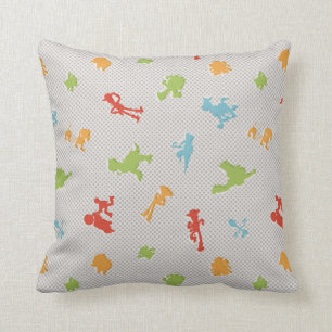 Toy Story 4 Retro Toy Shape Toss Pattern Throw Pillow