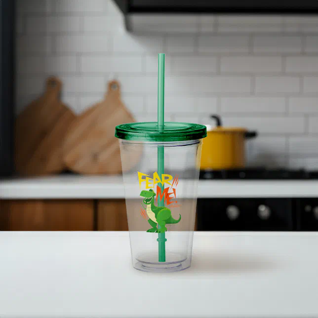 Toy Story 4 | Rex "Fear Me!" Acrylic Tumbler
