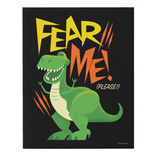 Toy Story 4  Rex Fear Me Faux Canvas Print