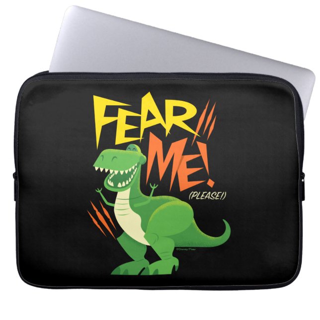 Toy Story 4 | Rex "Fear Me!" Laptop Sleeve (Front)