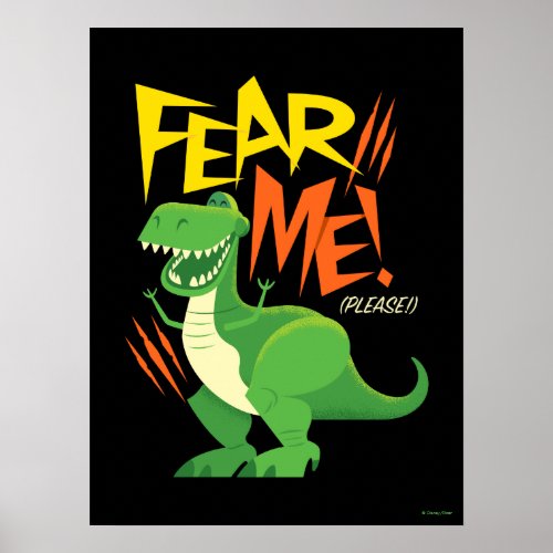 Toy Story 4  Rex Fear Me Poster