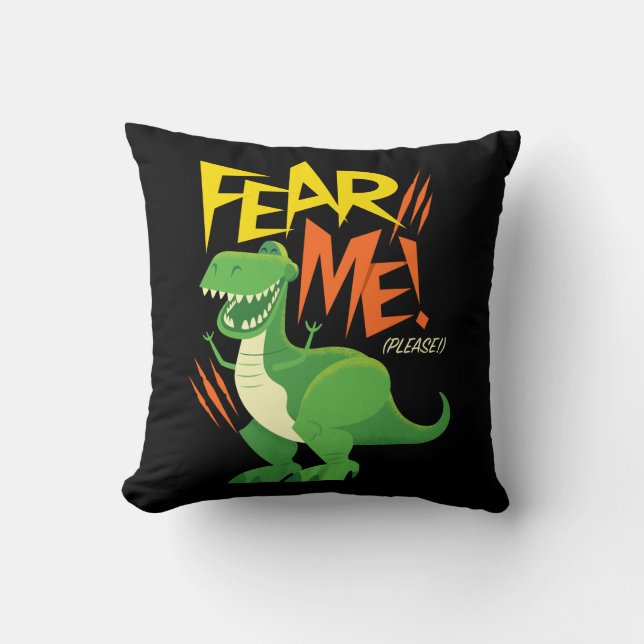 Toy Story 4 | Rex "Fear Me!" Throw Pillow (Front)