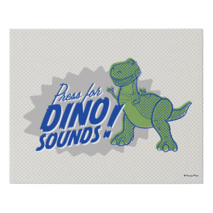 Toy Story 4   Rex "Press For Dino Sounds" Faux Canvas Print