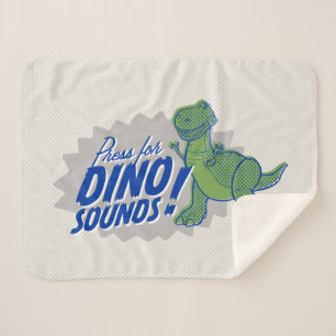 Toy Story 4 Rex "Press For Dino Sounds" Sherpa Blanket