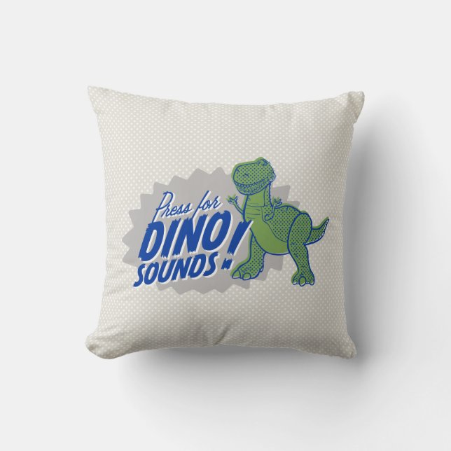 Toy Story 4 | Rex "Press For Dino Sounds" Throw Pillow (Front)