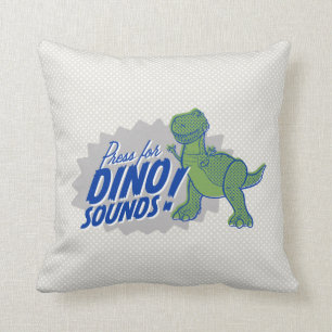Toy Story 4   Rex "Press For Dino Sounds" Throw Pillow