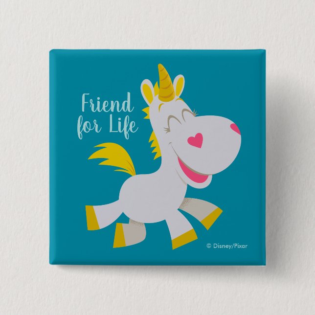 Toy Story 4 | Smiling Buttercup Illustration Button (Front)