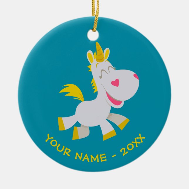 Toy Story 4 | Smiling Buttercup Illustration Ceramic Ornament (Front)