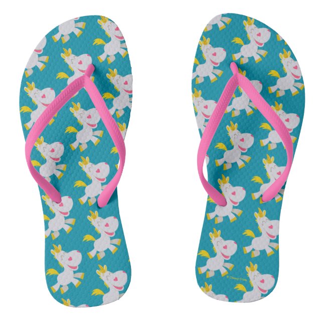 Toy Story 4 | Smiling Buttercup Illustration Flip Flops (Footbed)