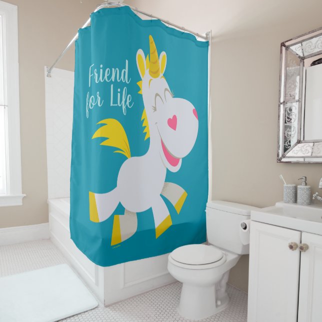 Toy Story 4 | Smiling Buttercup Illustration Shower Curtain (In Situ)