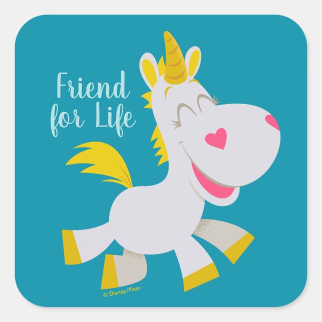 Toy Story 4 | Smiling Buttercup Illustration Square Sticker (Front)