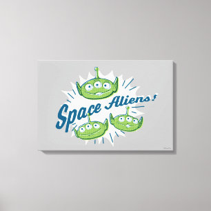 Toy Story 4   "Space Aliens" Retro Graphic Canvas Print
