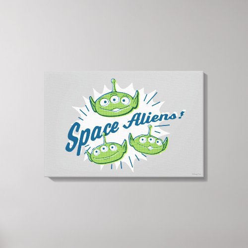 Toy Story 4  Space Aliens Retro Graphic Canvas Print