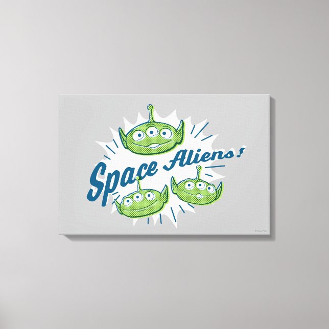 Toy Story 4 | "Space Aliens" Retro Graphic Canvas Print (Front)