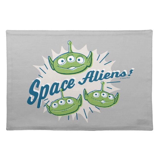 Toy Story 4 | "Space Aliens" Retro Graphic Cloth Placemat (Front)