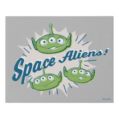 Toy Story 4  Space Aliens Retro Graphic Faux Canvas Print