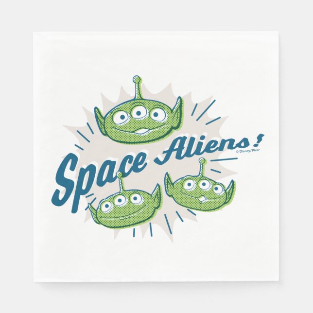 Toy Story 4 | "Space Aliens" Retro Graphic Napkins (Front)