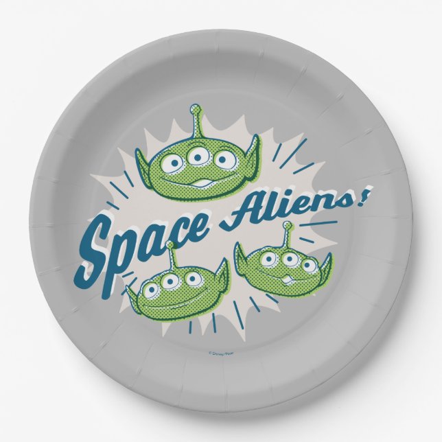 Toy Story 4 | "Space Aliens" Retro Graphic Paper Plates (Front)