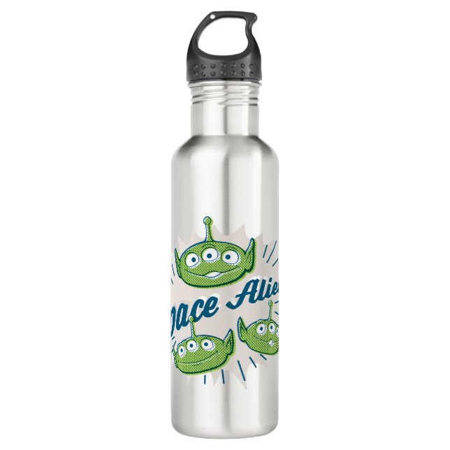 Toy Story 4 | "Space Aliens" Retro Graphic Stainless Steel Water Bottle (Front)