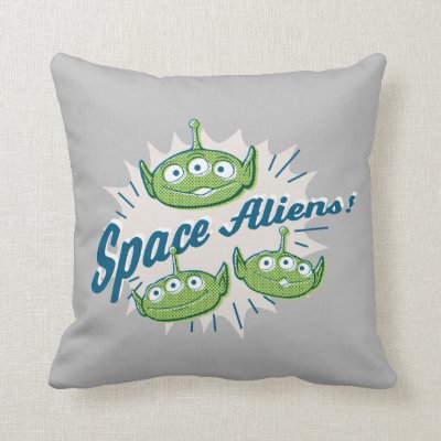 Toy Story 4 | &quot;Space Aliens&quot; Retro Graphic Throw Pillow