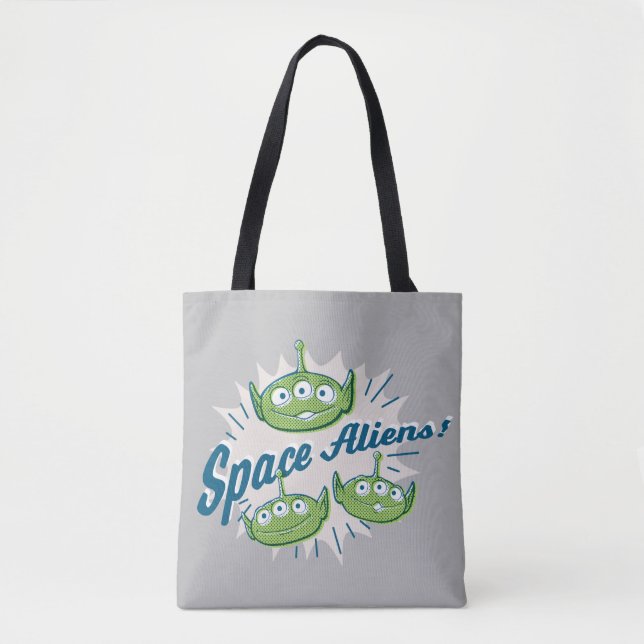 Toy Story 4 | "Space Aliens" Retro Graphic Tote Bag (Front)