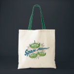 Toy Story 4 | "Space Aliens" Retro Graphic Tote Bag<br><div class="desc">The Aliens are back in Disney/Pixar's "Toy Story 4". This retro style icon features three "Space Aliens!" with halftone effects in an offset printing style.</div>