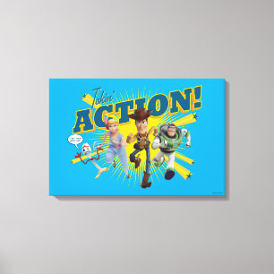 Toy Story 4   "Takin' Action!" Group Art Canvas Print