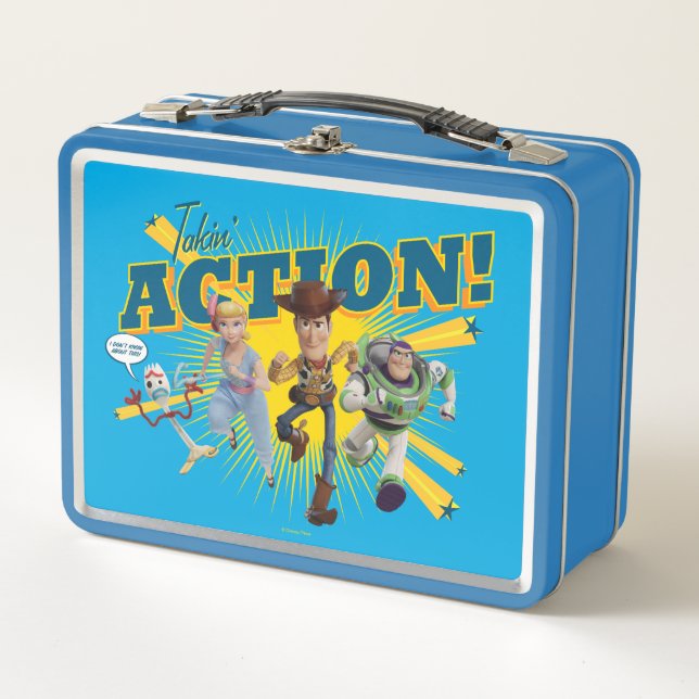 Toy Story 4 | "Takin' Action!" Group Art Metal Lunch Box (Front)
