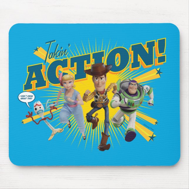 Toy Story 4 | "Takin' Action!" Group Art Mouse Pad (Front)