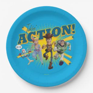 Toy Story 4   "Takin' Action!" Group Art Paper Plates