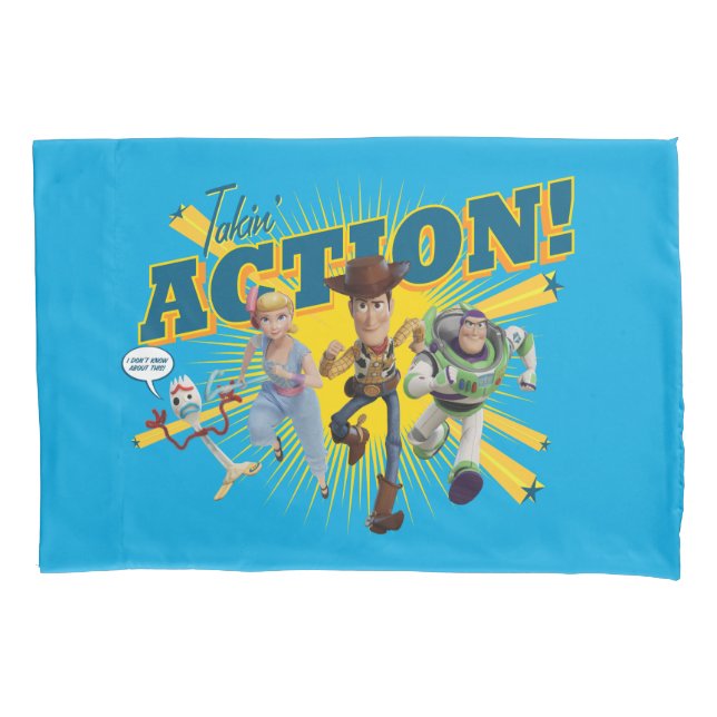 Toy Story 4 | "Takin' Action!" Group Art Pillow Case (Front)