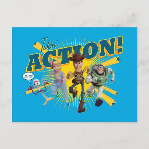 Toy Story 4  Takin Action Group Art Postcard