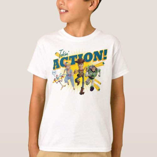 Toy Story 4  Takin Action Group Art T_Shirt