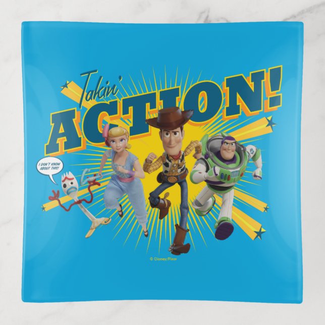Toy Story 4 | "Takin' Action!" Group Art Trinket Tray (Front)