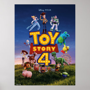 Toy Story 4   Toys On Field Theatrical Poster