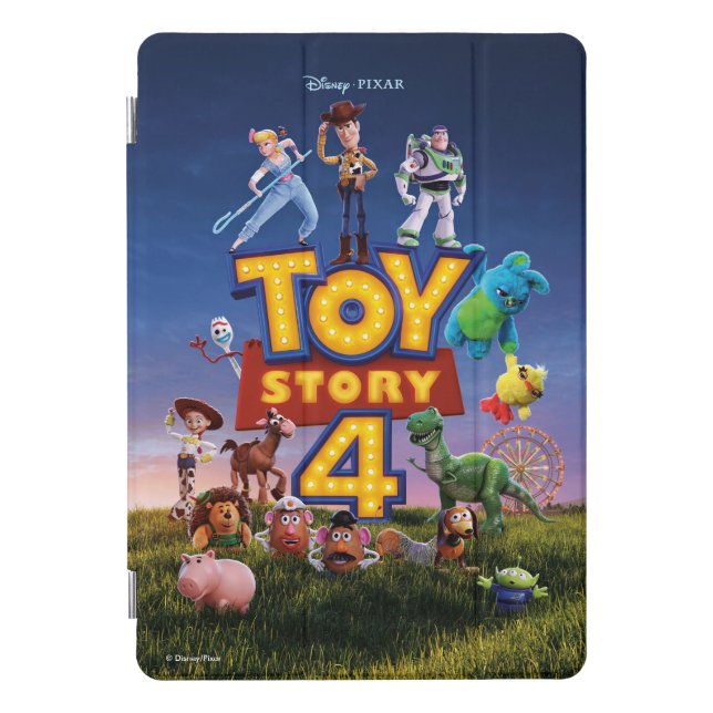 Toy Story 4 | Toys On Field Theatrical Poster iPad Pro Cover (Front)