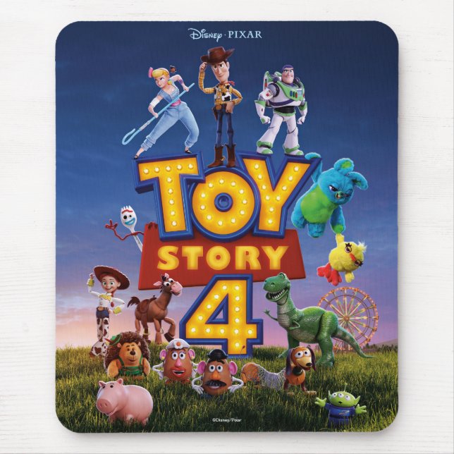 Toy Story 4 | Toys On Field Theatrical Poster Mouse Pad (Front)