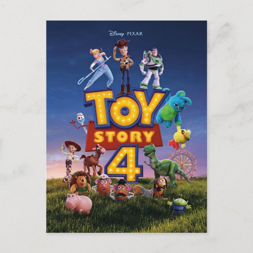 Toy Story 4  Toys On Field Theatrical Poster Postcard