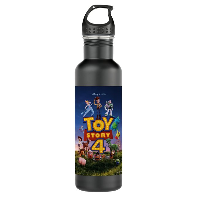 Toy Story 4 | Toys On Field Theatrical Poster Stainless Steel Water Bottle (Front)