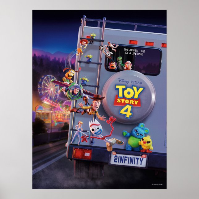 Toy Story 4 | Toys Riding RV Theatrical Poster (Front)