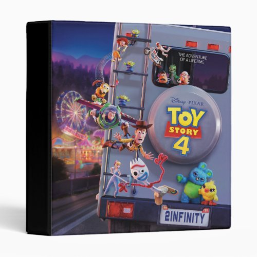 Toy Story 4  Toys Riding RV Theatrical Poster 3 Ring Binder
