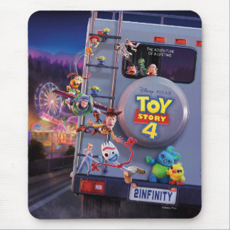 Toy Story 4 | Toys Riding RV Theatrical Poster Mouse Pad