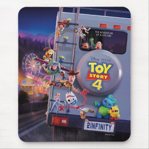 Toy Story 4  Toys Riding RV Theatrical Poster Mouse Pad