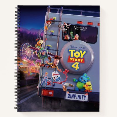 Toy Story 4 | Toys Riding RV Theatrical Poster Notebook