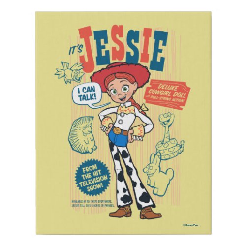 Toy Story 4  Vintage Jessie Cowgirl Doll Ad Faux Canvas Print